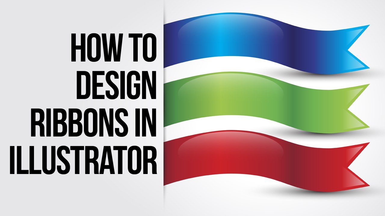 Beginners Illustrator Tutorial: How to Create colorful ribbons in Adobe Illustrator