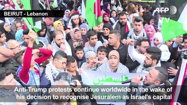 Demonstrators worldwide protest Trump's Jerusalem move