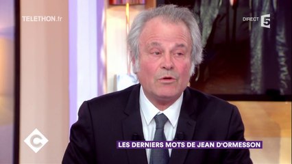 Les derniers mots de Jean d'Ormesson - C à Vous - 08/12/2017