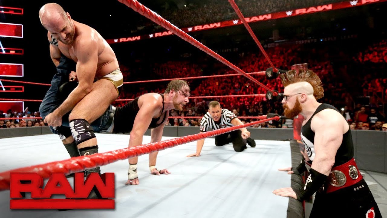 Seth rollins dean ambrose Vs Seamus Secaro And  New Days gang WWE