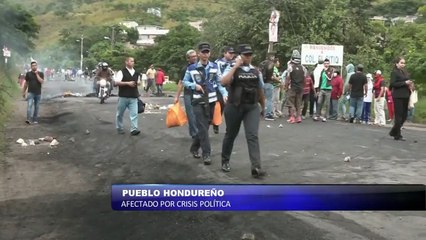 Pueblo hondureño afectado por crisis politica