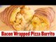 Super Snack Recipes: Bacon Wrapped Pizza Burritos