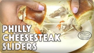 Your New Favorite Philly: Easy Peasy Philly Cheesesteak Sliders! #foodporn