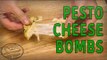 These Snacks are EVERYTHING: Pillsbury Biscuit Pesto Cheese Bombs #foodporn