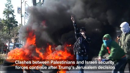 Jerusalem status: clashes erupt north of Ramallah