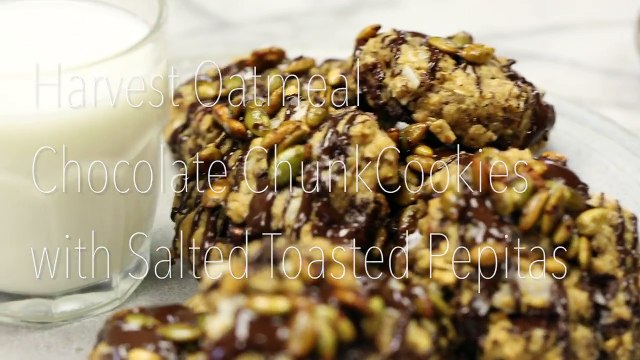 Harvest Oatmeal Chocolate Chunk Cookies with Salted Toasted Pepitas
