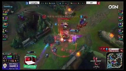 [LoL KeSPA Cup 2017] kt vs 롱주 - 2라운드 결승전 3경기 하이라이트
