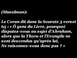 Dialogue entre un musulman et un chretien