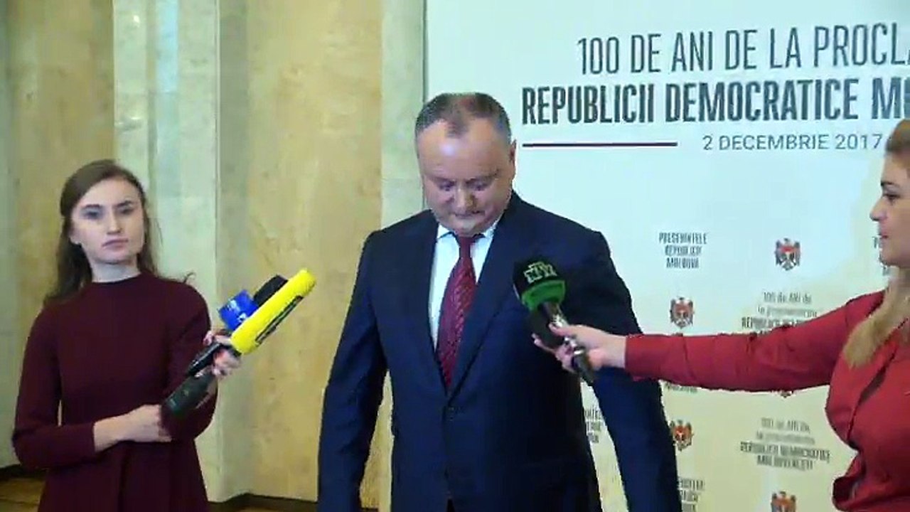 Declaraţiile lui Igor Dodon - 100 ani de la proclamarea R. D. Moldoveneşti