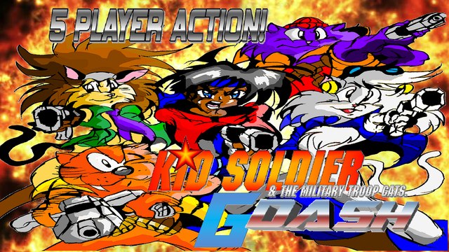 Kid Soldier & the Military troop cats Gameplay Kid Soldier G-dash 5 player gameplay