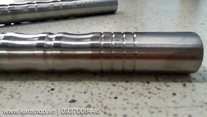 Côn nhị khúc INOX ống tre (Loại lớn). Bamboo nunchaku. Shop côn
