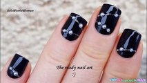 Black Prom Nails - DIY Elegant PEARL NECKLACE NAIL ART-jN12i9M9W9Q