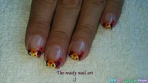 DOTTING TOOL NAIL ART #8 _ Fall Dot Flower French Tip Nails-JiGwZncZubE