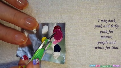 FLOWER FRENCH MANICURE Nail Art With Acrylic Paint-HO3hFrSaPkM