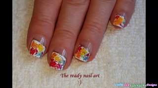 Nail Art By Household Items - Summer MARBLE NAILS Using Needle & Toothpick-LsqLu2FUjxo