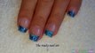 TOOTHPICK NAIL ART #26 _ Blue Dry Marble French Manicure Tutorial-A9F0ghds2hY