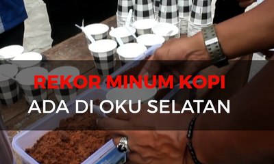 Rekor Ngopi dengan Gula Aren Terbanyak di OKU Selatan