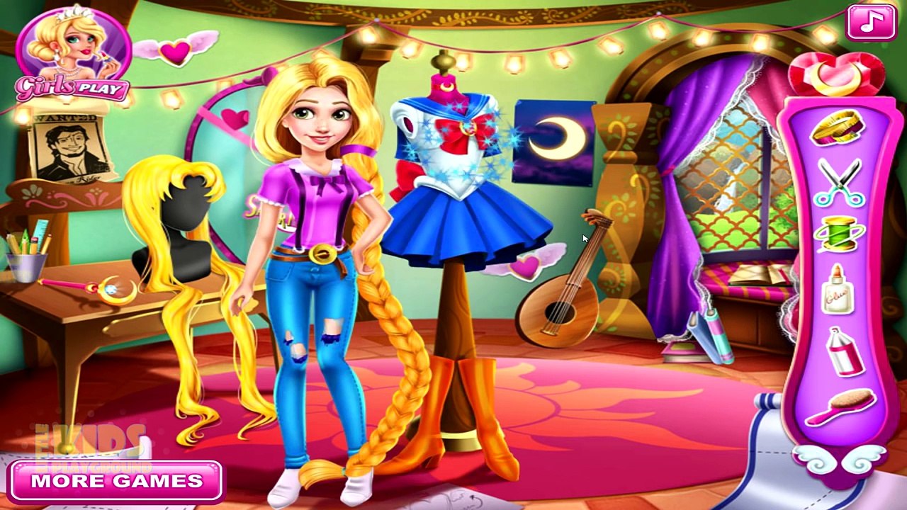 Disney Princess Rapunzel Sailor Moon Cosplay Dress Up Game for Kids-zikbPOkDO1A