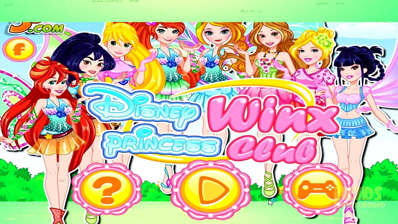 Disney Princess Winx Club - Elsa Anna Rapunzel Ariel Snow White Dress Up Game-Rtx8AAqm1Ag