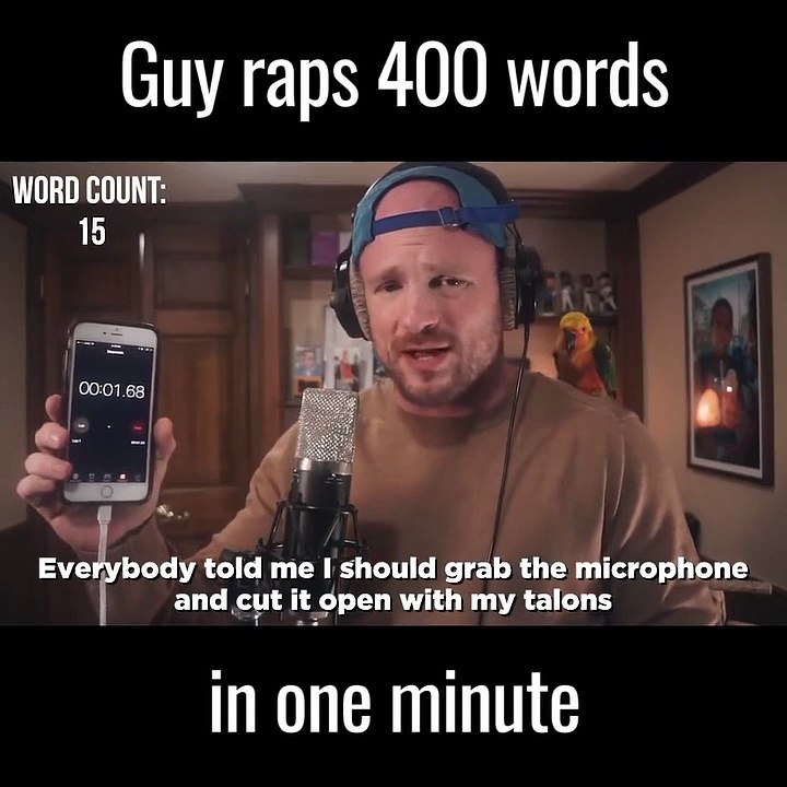 Ce rappeur lache 400 mots en 1 minute ! Mieux qu'EMINEM