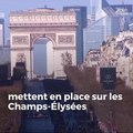 Les bikers fans de Johnny Hallyday se mettent en place sur les Champs-Élysées