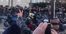 Motorcyclists Parade Through Paris in Memory of Rockstar Johnny Hallyday