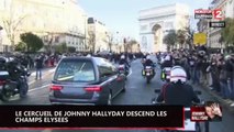 Hommage à Johnny Hallyday : Le cortège funéraire descend les Champs-Elysées (vidéo)