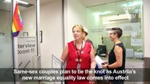 Gay couples register weddings on day one of marriage equality