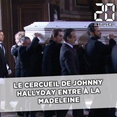 Le cercueil de Johnny Hallyday entre à La Madeleine