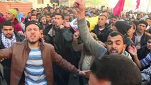 تشييع الشاب محمود المصري الذي قتل خلال التظاهرات في غزة
