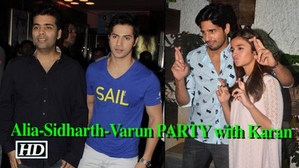 When Alia-Sidharth-Varun PARTIED with Mentor Karan