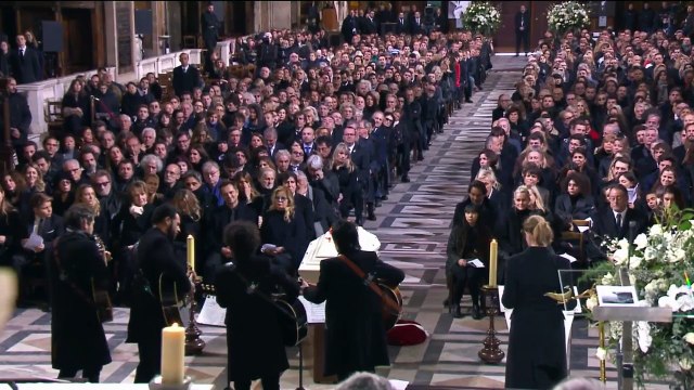 Toute la musique que j'aime en hommage à Johnny Hallyday dans l'église de la Madeleine