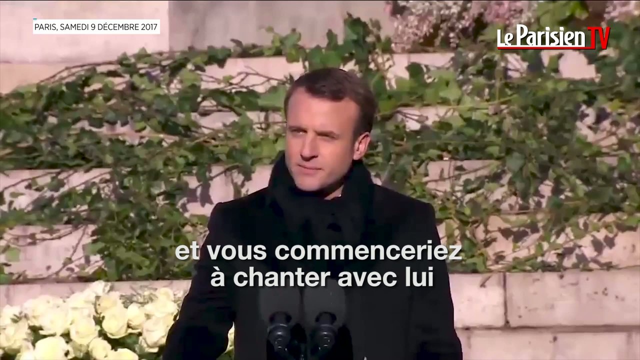 L'hommage d'Emmanuel Macron à Johnny Hallyday