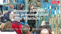 VIDEO 41. Un domino palettes inédit pour le Téléthon à Landes-le-Gaulois