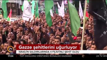 Gazze şehitlerini uğurladı