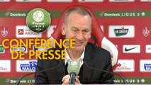 Conférence de presse Stade Brestois 29 - FBBP 01 (3-0) : Jean-Marc FURLAN (BREST) - Hervé DELLA MAGGIORE (BBP) - 2017/2018