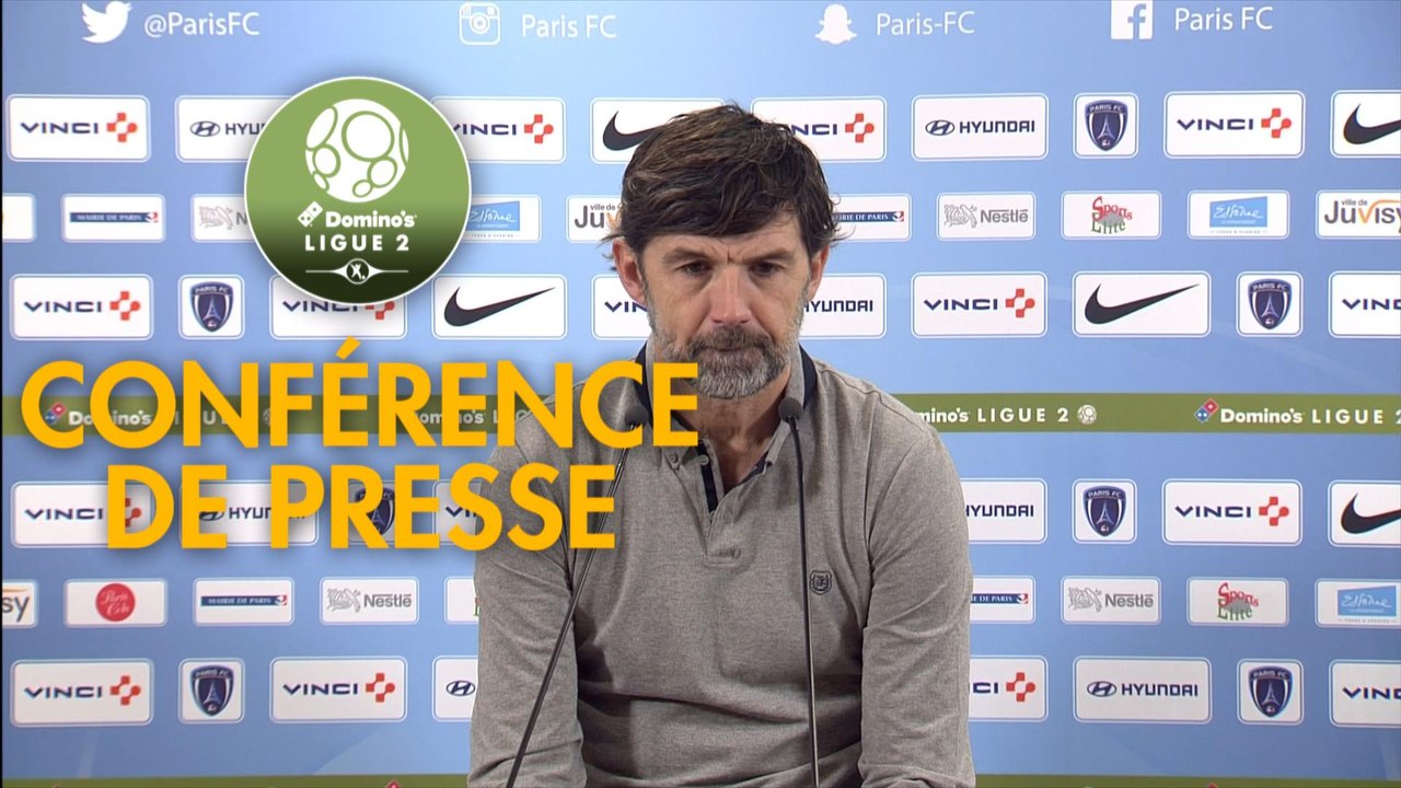 Conférence de presse Paris FC - RC Lens (2-2) : Fabien MERCADAL (PFC) - Eric SIKORA (RCL) - 2017/2018