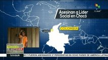 Asesinan a líder social colombiano Hernán Bedoya en el Chocó
