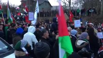 Stockholm'de ABD Büyükelçiliği Önünde Kudüs Protestosu