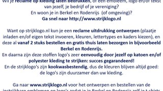 Reclame kleding bedrukken Berkel en Rodenrijs