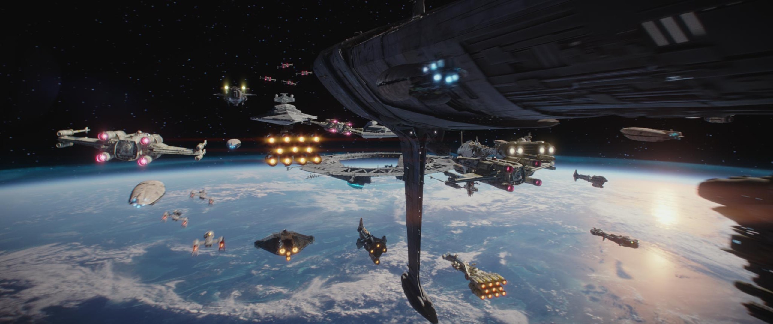 Star Wars Rogue One Space Aerial Battle of Scarif Supercut