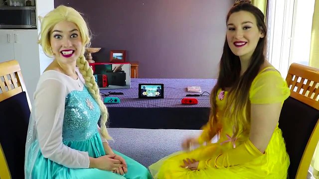 #2 Frozen Elsa & Belle NINTENDO SWITCH CHALLENGE!!! w Spiderman Joker Fun Superhero in real life (2) | Superheroes | Spiderman | Superman | Frozen Elsa | Joker