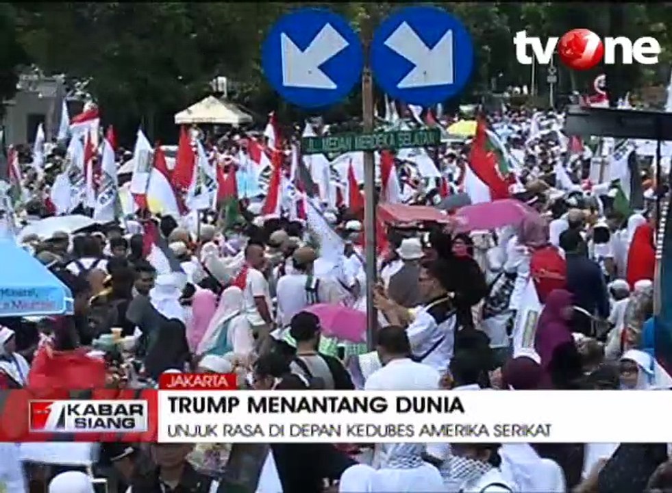 Kecam Penyataan Donald Trump, Kedubes AS Dikepung Massa