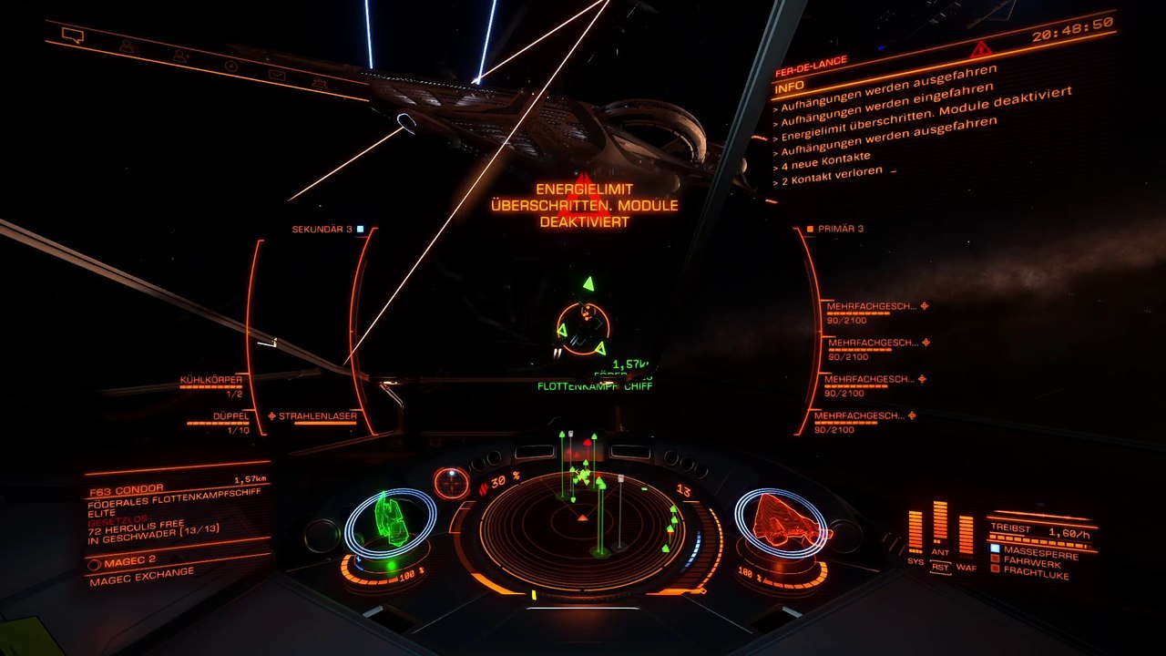 Elite Dangerous Gigant Battleship Fight