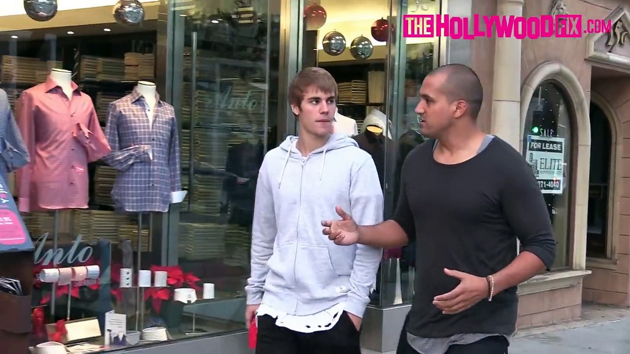 Justin Bieber Goes On A Shopping Spree At YSL  Makes Fun Of The Paparazzi In Beverly Hills