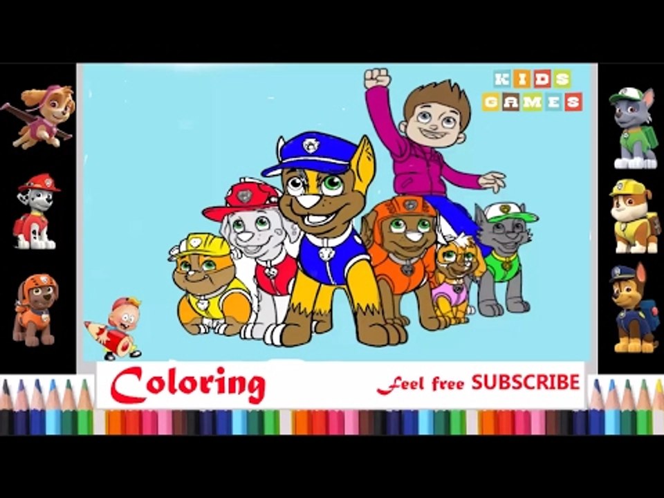 Nursery Rhymes ♫ Paw Patrol Coloring ♫ Paw Patrol Song♫ Kids Games
