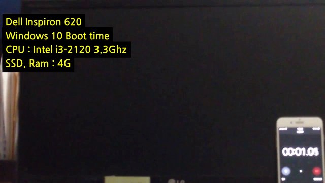 Dell Inspiron 620 Windows 10 Boot time(SSD)
