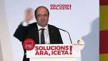 El candidat del PSC, Miquel Iceta, diu que JxCat i ERC 'ballaran al ritme que els marqui la CUP'