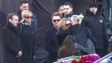 Macron leads tributes as crowds attend Johnny Hallyday funeral