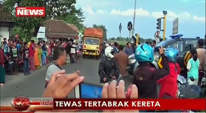 Pengendara Motor Tewas Tertabrak di Perlintasan Kereta Api Tanpa Palang Pintu
